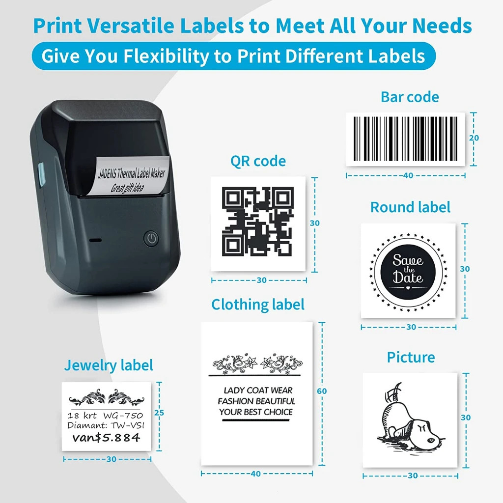 NIIMBOT B1 label manufacturer portable handheld thermal printer mini barcode QR code sticker 20-50mm paper roll manufacturer cable label 241206