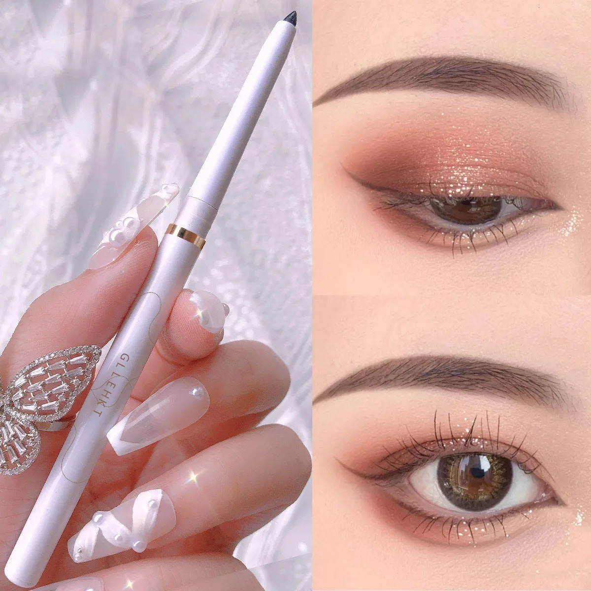 Waterproof Brown Ultra-thin Eyeliner Gel Pencil Quick Dry Smooth Eye Liner Long Last Lower Eyelash Pen Korean Makeup Cosmetics 241209