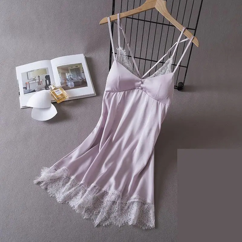 White Sleepwear Dressing Gown Sexy Backless Lace Nightgown Women Rayon Nightdress Lingerie Summer Nightwear Night Dress 241209