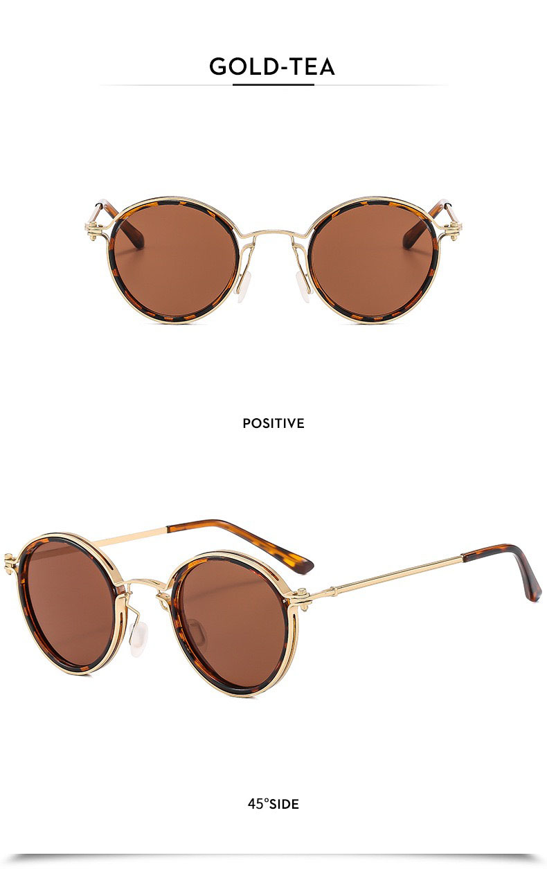 Fashion men's round metal full rim glasses personalised deconstructed glasses suitable for travelling and taking photos