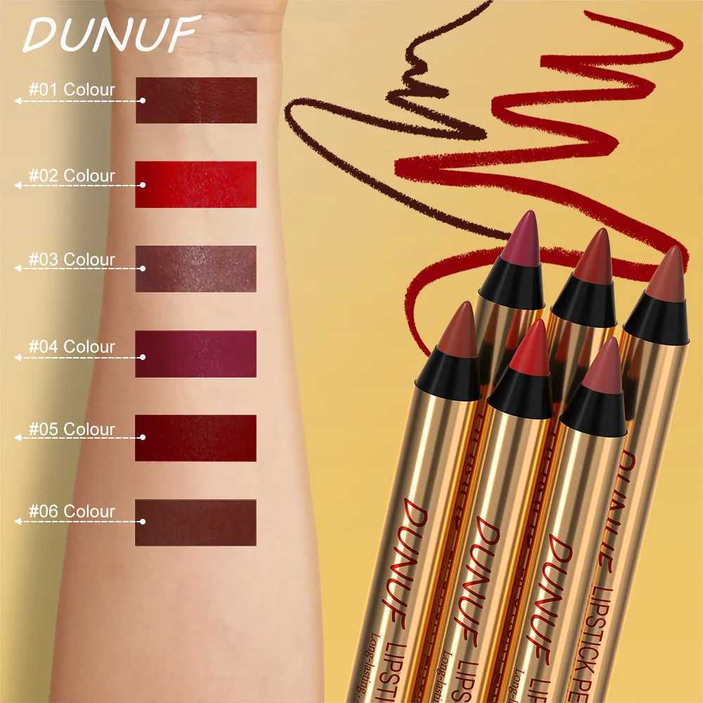 1Pc Matte Brown Lipstick Pencil Crayon Lip Liner Non-stick Cup Lipliner Pen Velvet Lip Outline Contour Lasting Waterproof MakeupXJ241209