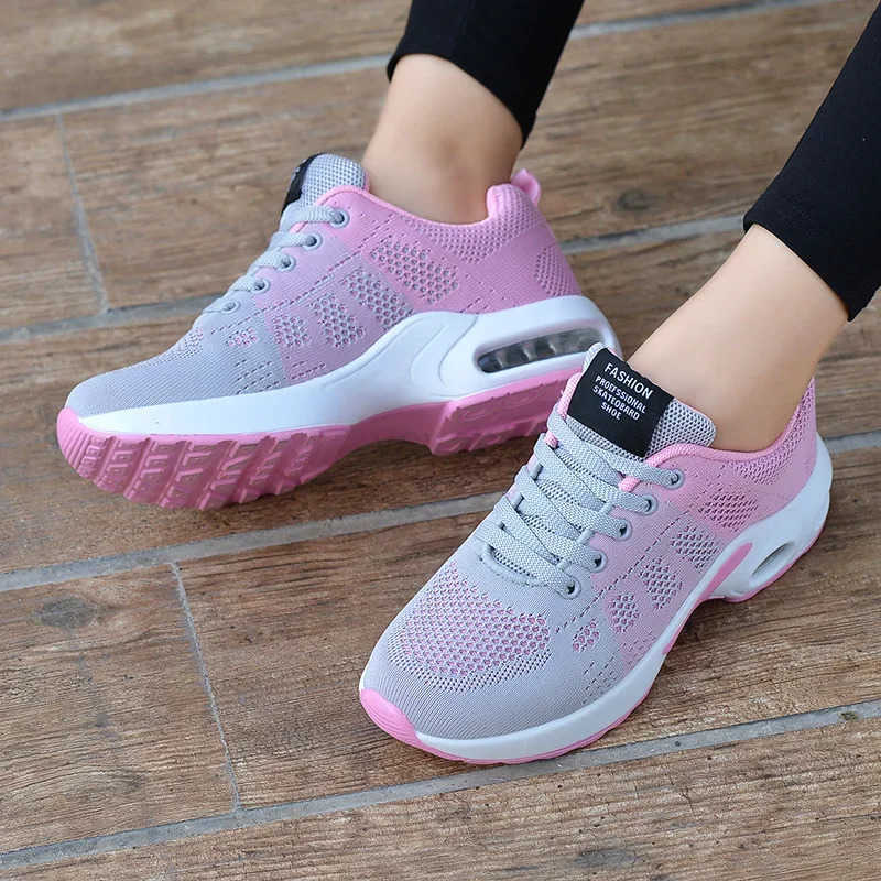 Professial Running Shoes For Wen Lightweight Designer Air Mesh Breathable Gym Sneakers Lace-Up Outdoor Sports Tennis Shoe Z241209