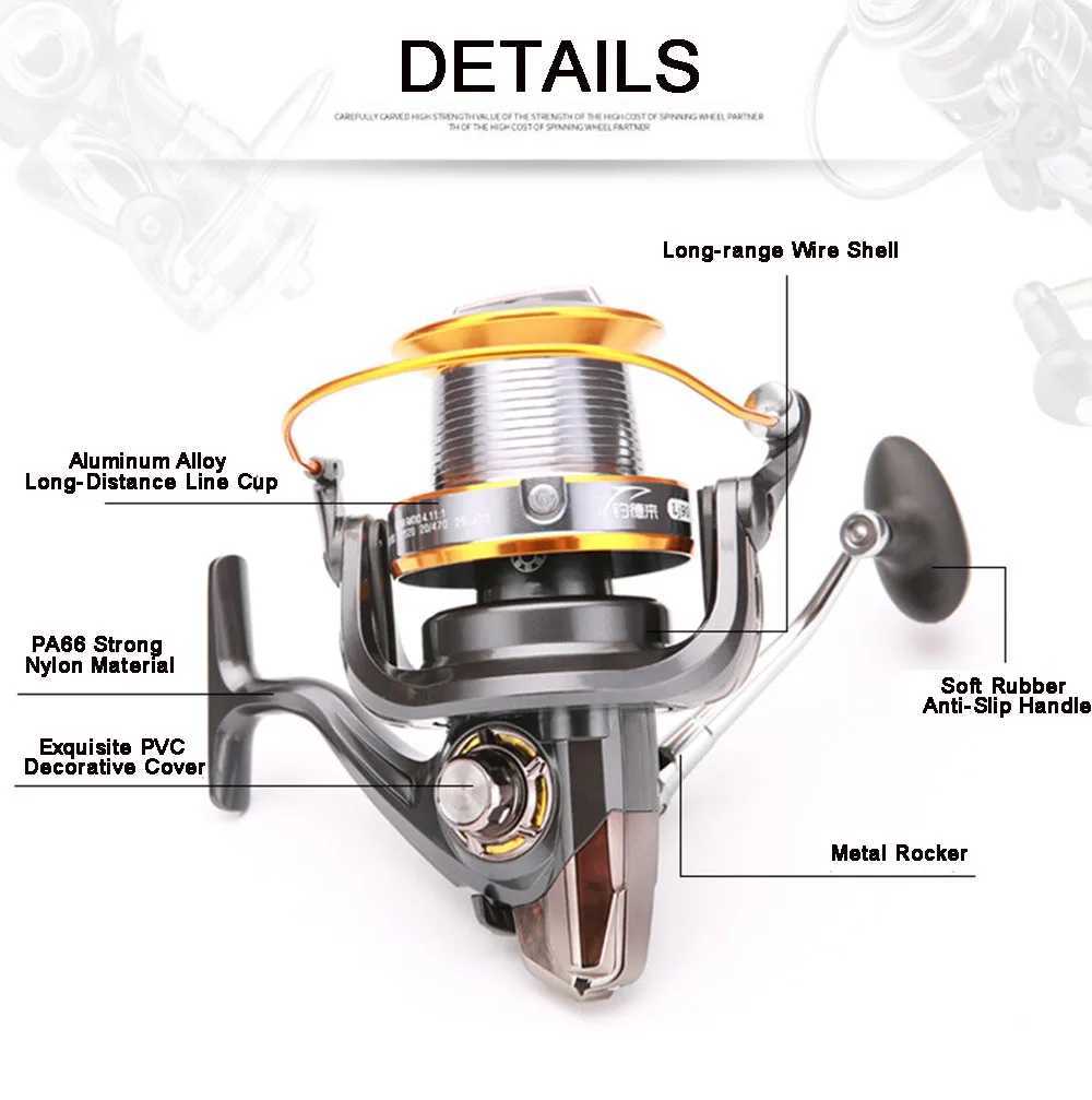 Surf Casting Reel 12+1 BB 5.2 1/5.1 1/4.1 1 Long Shot Sea Fishing Reels Cast Wheel Spinning Fish Reel 3000-9000 Series SnakeXJ241209