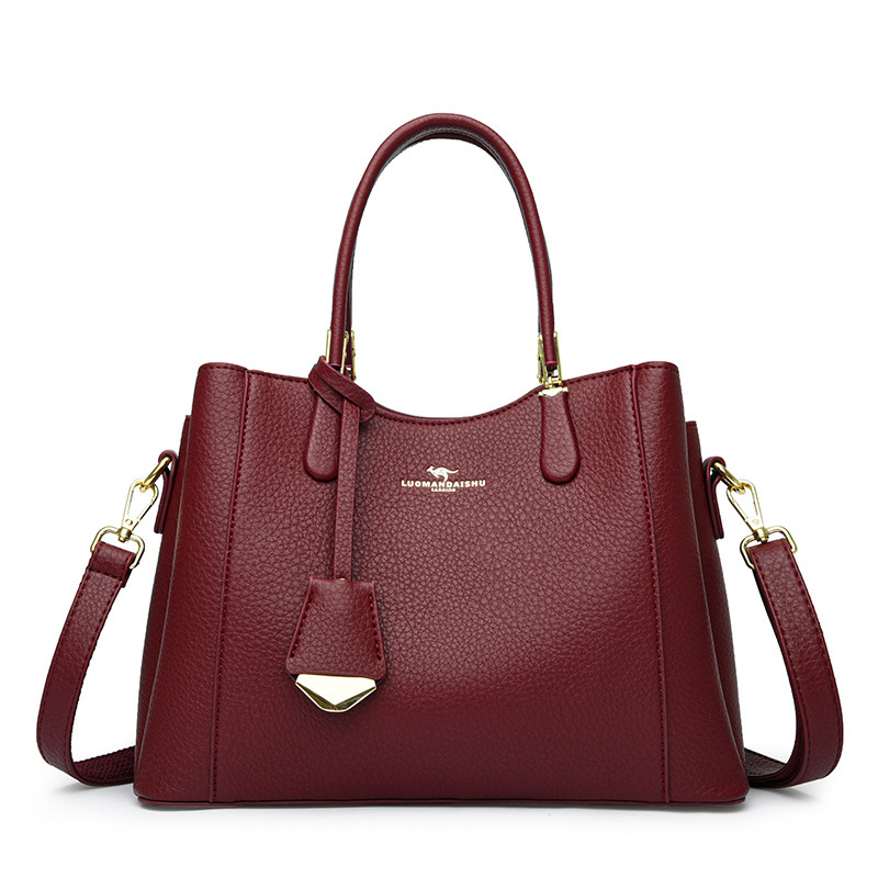 Bag, female mother designer's new wedding bag, atmospheric single shoulder large capacity handbag, middle-aged women's bag