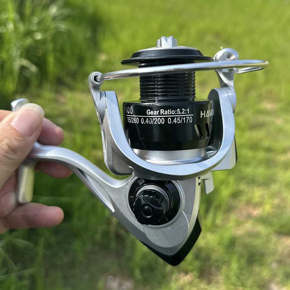 10kg Max Spinning Fishing Reel 13BB Ball Bearings 5.2 1 Gear Ratio Fishing Reel 2000-7000 for Perch Bass and Pike For All WaterXJ241209