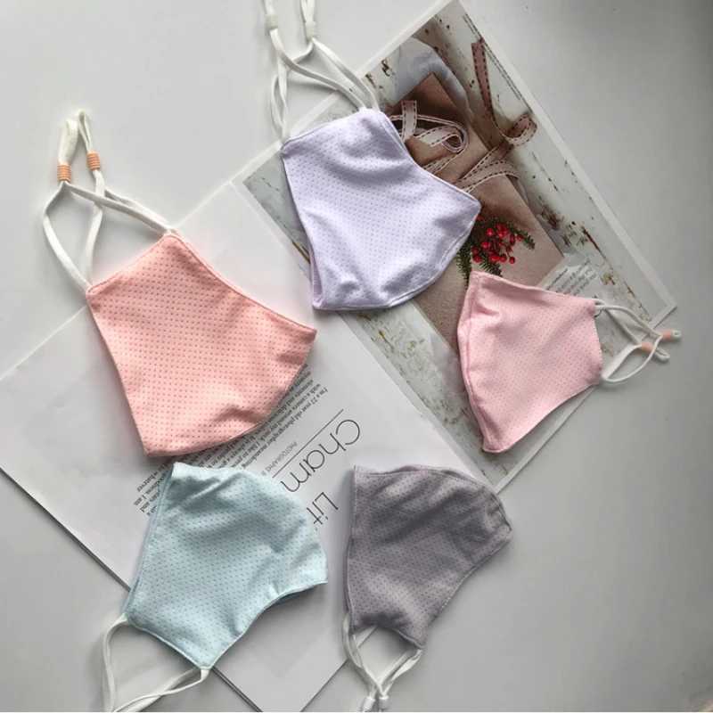 3pcsSunscreen Thin Breathable Mask Summer Fashion Solid Color Elastic Cotton Dustproof Face Mask Black White Mouth Masks MascarillaXJ241209