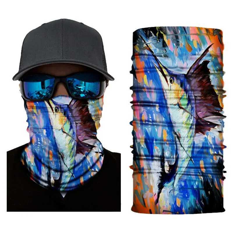 Seamless Scarfs 4PCS Fishing Sunscreen Face Masks UV Protection Windproof Breathable Neck Tubes Magic Bandana Buffs For CyclingXJ241209
