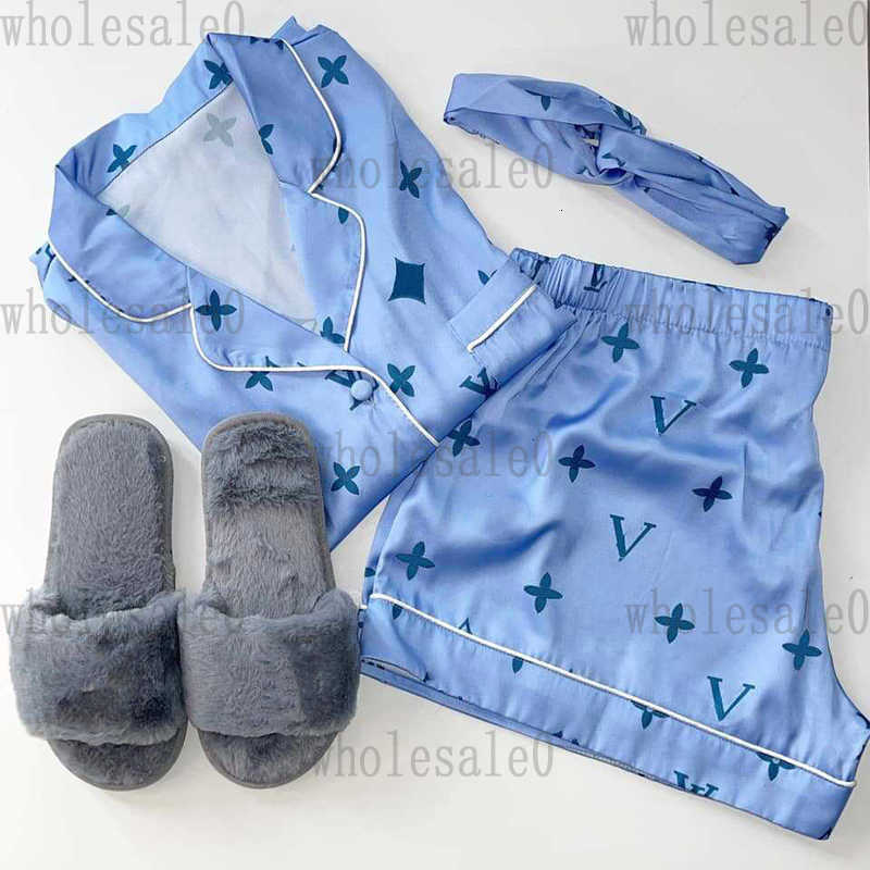 Designer Sleepwear Short Pajama Sets Women's Sleepwear Home Suit Fashion casual Vintage full print pajamas Tees Shorts Set Pajamas New printed pajamas HRH8