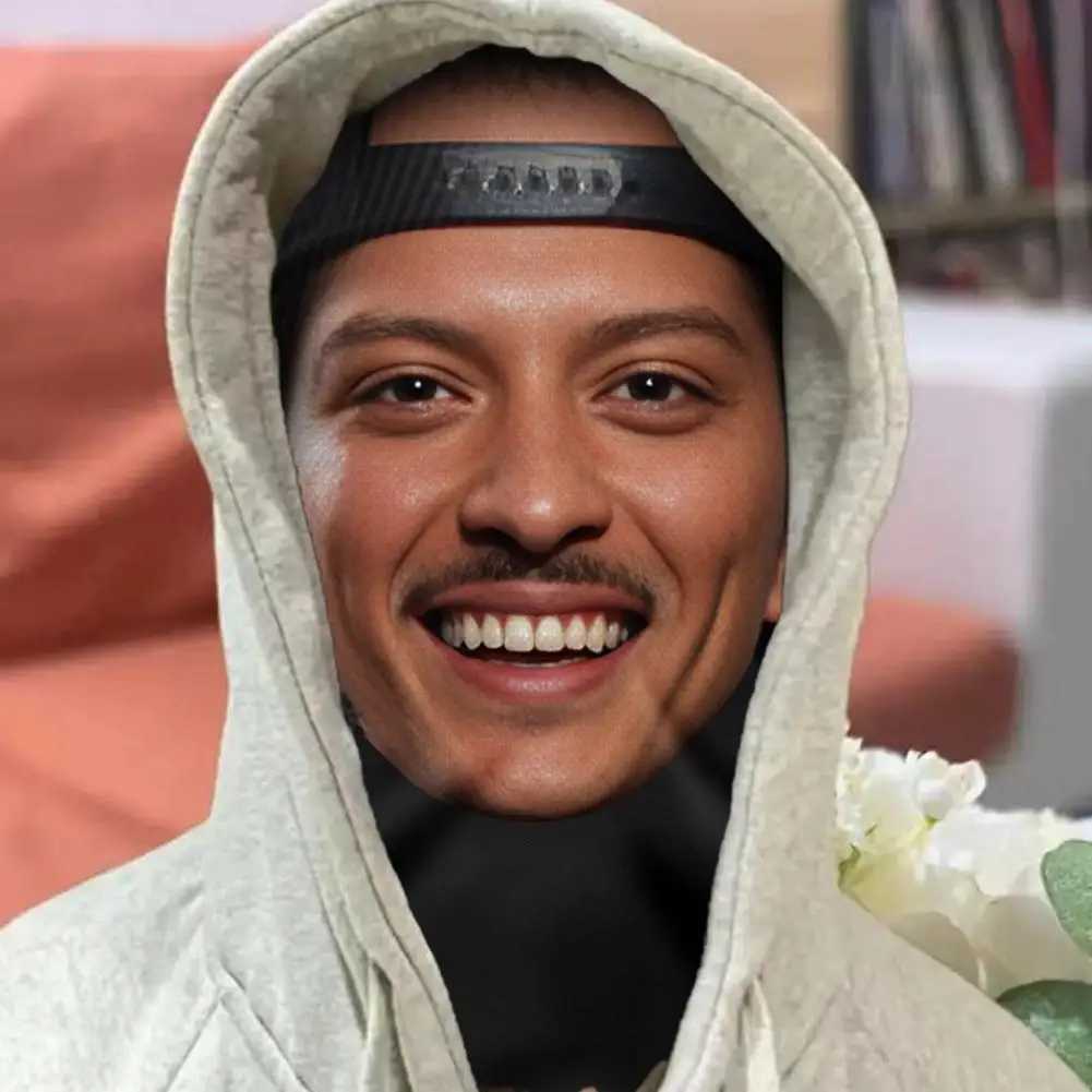 3pcsFull Face Mask Interesting 3D Printed Seamless Simulation Mesh Mask For Men Women Apt Songs Party Supplies Cosplay PropsXJ241209