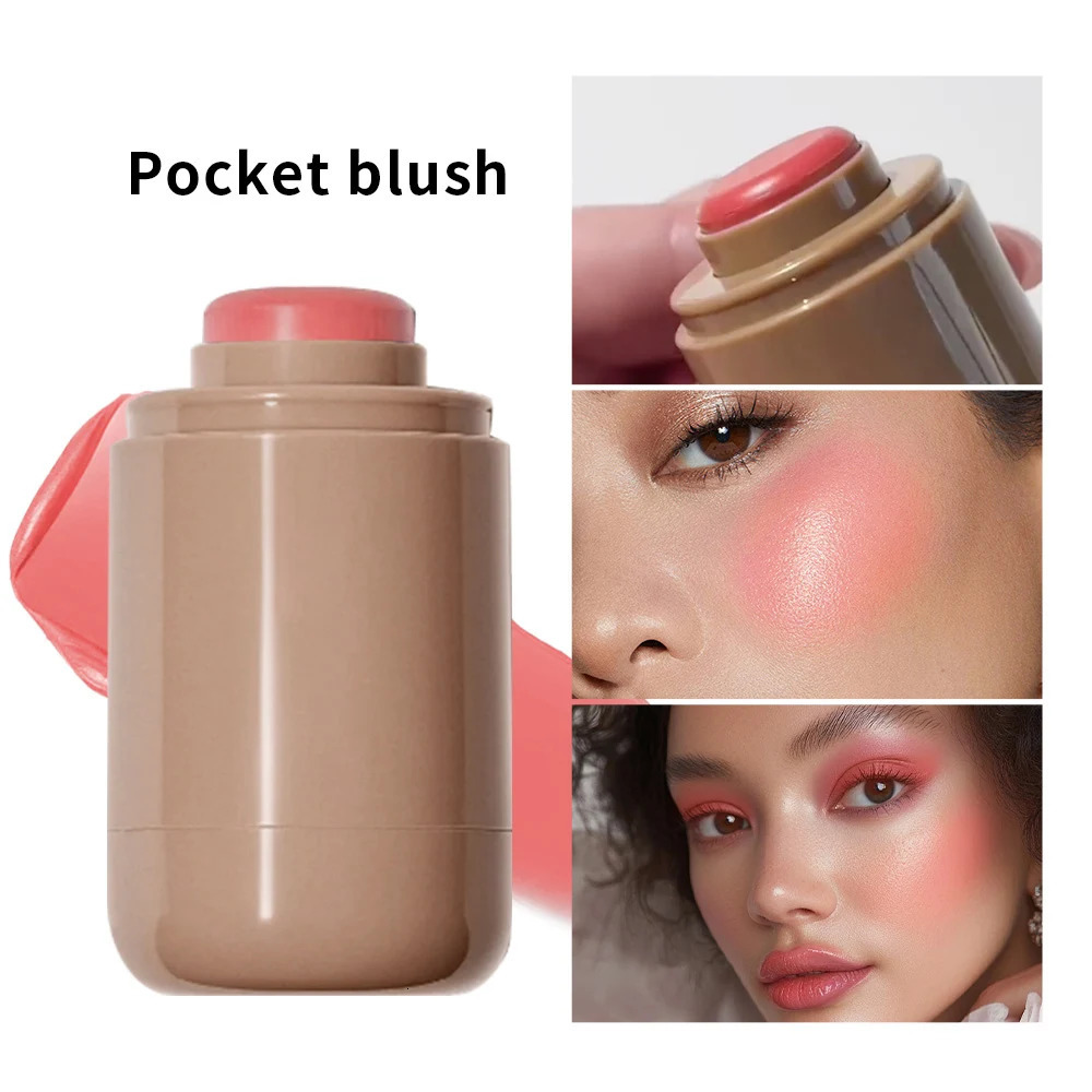 Magic Blush Stick 3-in-1 Cheek Lip Tinted Moistured Blush Stick Silky Brighten Blush Cream Blusher Cosmetics Tubes Matte Contour 241209
