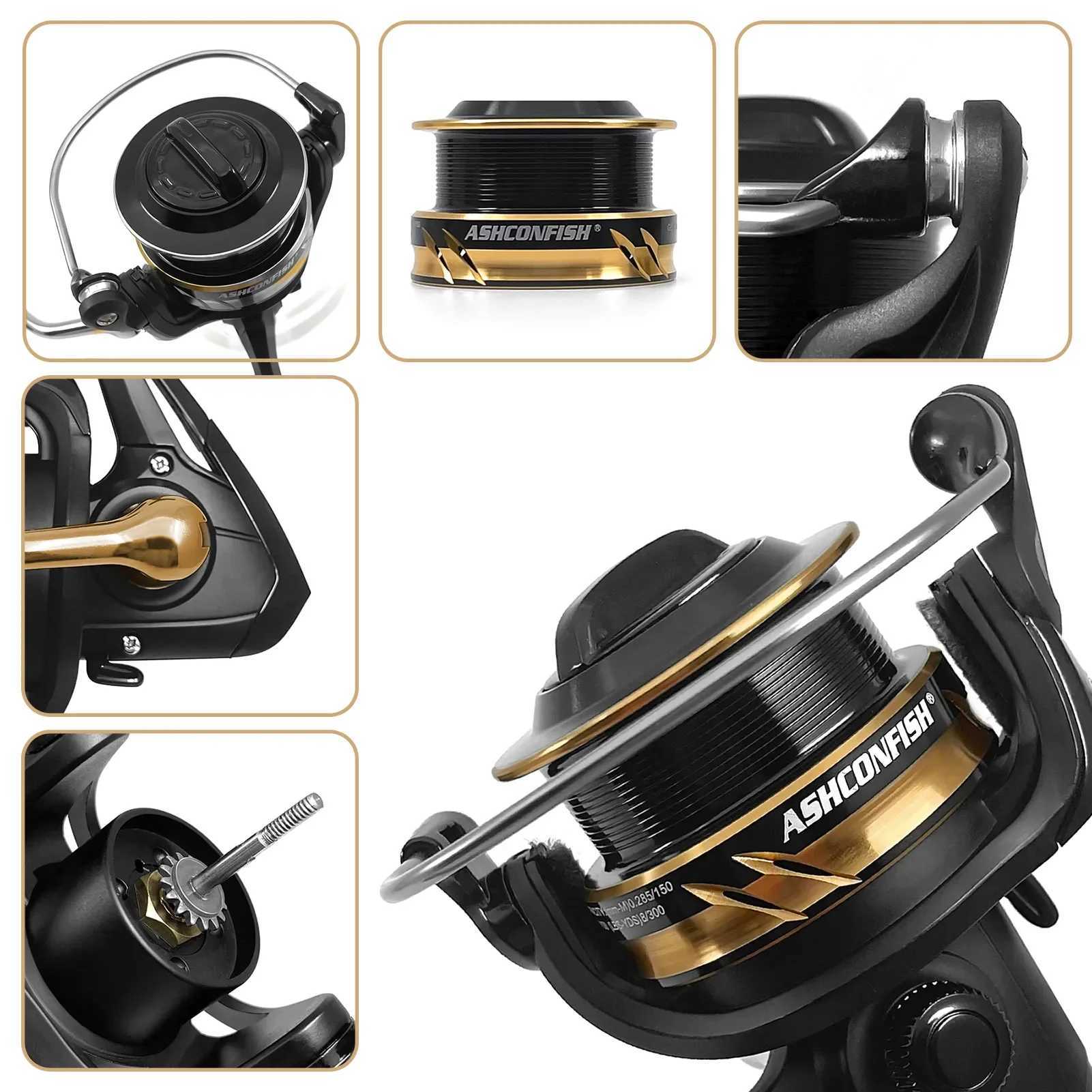 Fishing Reel Metallic CNC Spool 12KG Max Drag 12BB 1000H-5000H ft/Right Hand Spinning Fishing Reel Ashconfish carp saltwaterXJ241209