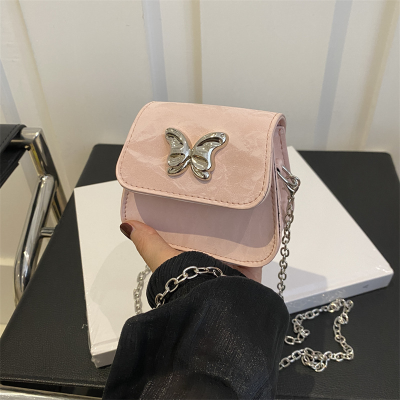 Mini Butterfly Shoulder 2025S Designer New Fashion Texture Women Chain Crossbody Bag Small Fresh Zero Wallet