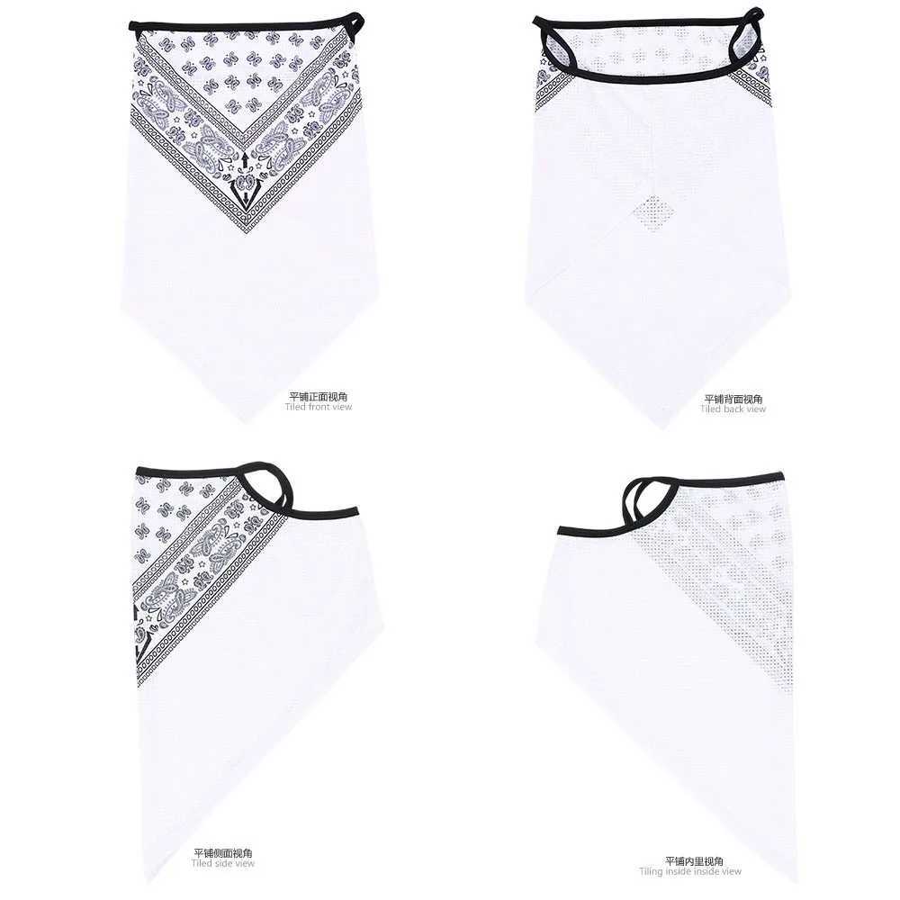 3pcsBlack White Red Bandanna Masks Earloops Mesh Breathable Paisley Bandana Triangle Face Neck Cover Balaclava Men Women ProtectiveXJ241209