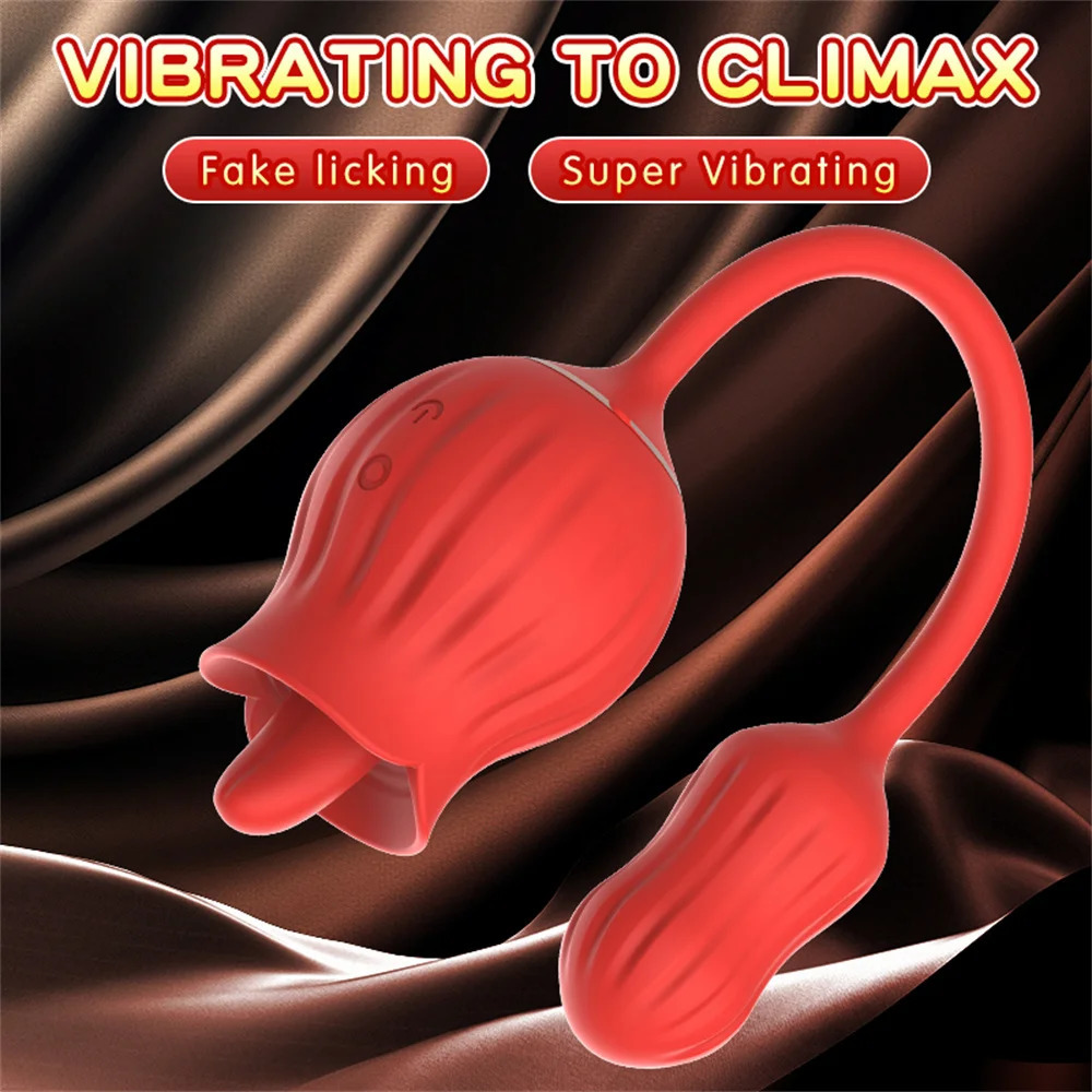 Vibrating Egg Rose Tongue Licking Vibrator Female Masturbator Juguetes Sexuales Sex Toys For Women Lady Sexy Game Joinjjtoy 241209