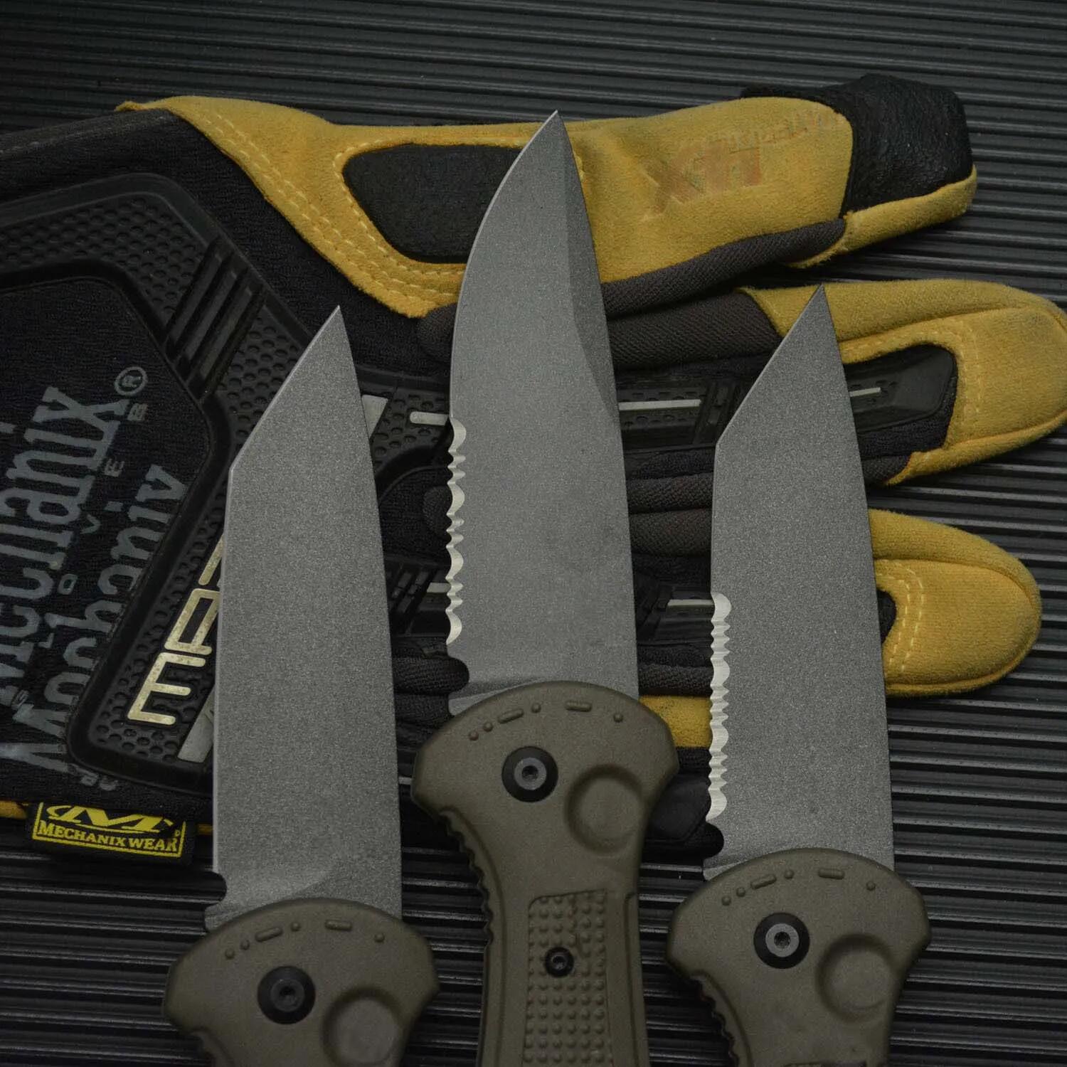 10Models Claymore Folding Knife 3.6 Cpm-D2 Blade, Grivory Handles