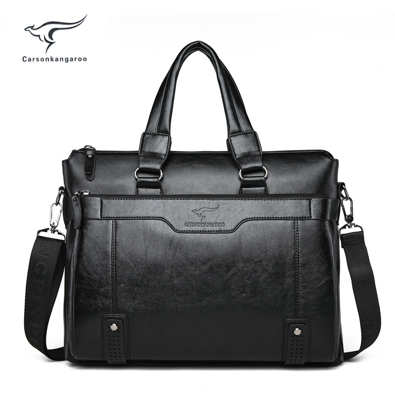 Designer's new laptop men's leather business horizontal and vertical cowhide casual bag, single shoulder crossbody bag
