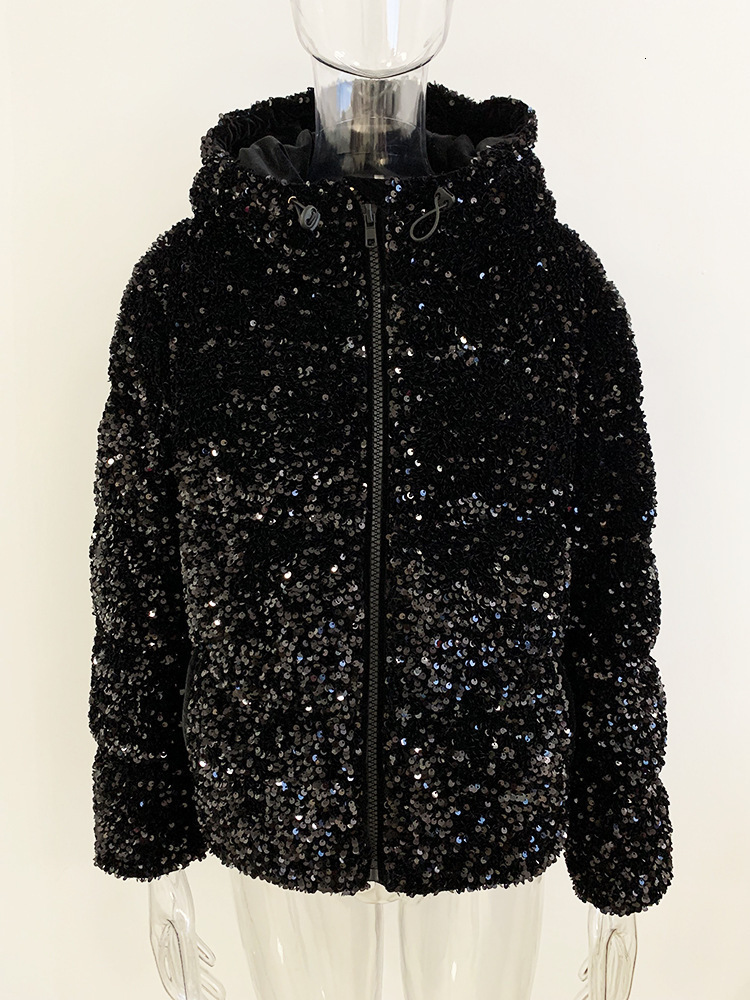 Bg White Duck Down Winter Jacket: Veet Glitter, Extra Warm