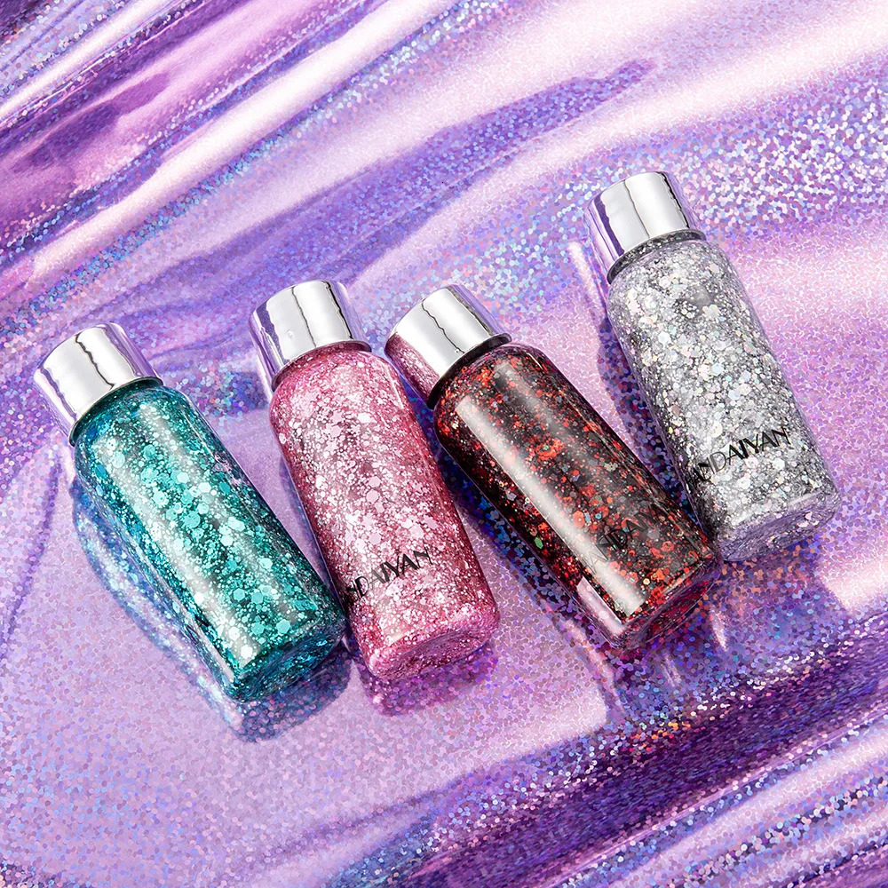 Liquid Glitter Gel Body Glitter Gel Sequins Face Eyes Hair Prom Party Mermaid Scales Not Easy To Take Off Makeup Accessories 241209