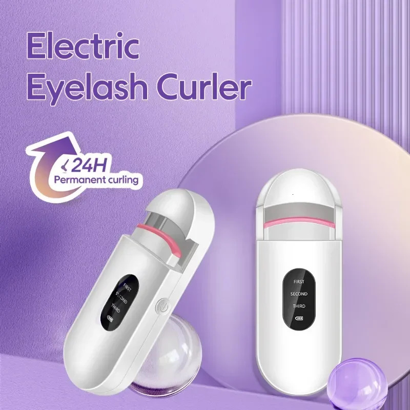 Eyelash Curler Portable Electric Comb Eye Lash Perm Long Lasting Eyelashes Curls Thermal Eyelash Curler Makeup Tools 241209