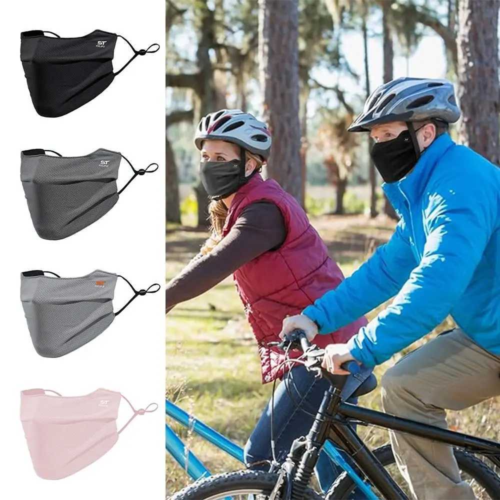 3pcsNylon Face Cover Sun Protection Face Mask Reusable Breathable UV Face Shield Solid Color Washable Ice Silk Face MaskXJ241209