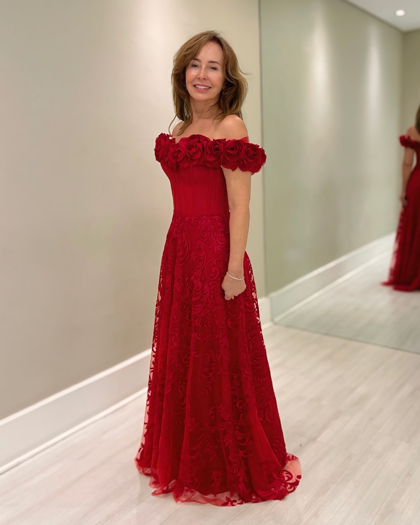 Lace Red Prom Dresses D Wers Appliqued Evening Gowns Off The Shoulder Necke Or Length Special Ocn Formal Wear