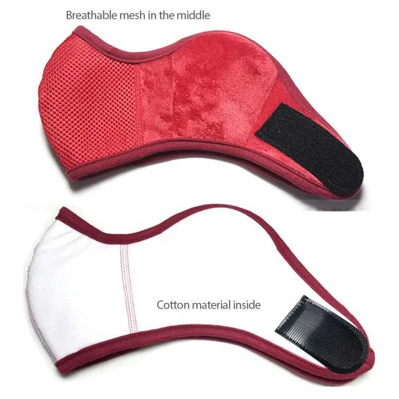 3pcsWinter Half Face Mask Cycling Camping Ski Face Mask Polar Fleece Warm Mask Earmuffs Open Breathable Mask Windproof NeckXJ241209