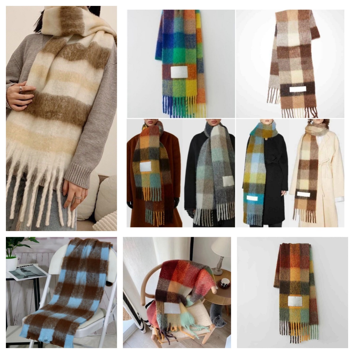 Fashion Designer Scarf Cashmere Soft Luxury Scarves Headscarf Pashmina Shawl for Womens 24780