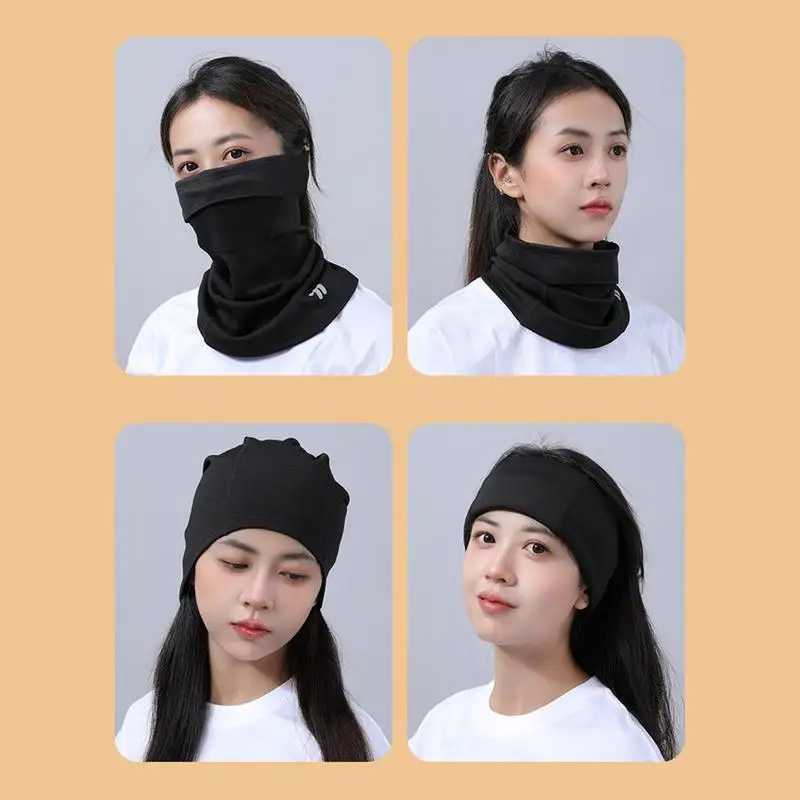 3pcsWinter Sports Thermal Bandana Half Mask Face Cover Hiking Cycling Training Snowboard Ski Neck Warmer Gaiter Tube Scarf Women MenXJ241209