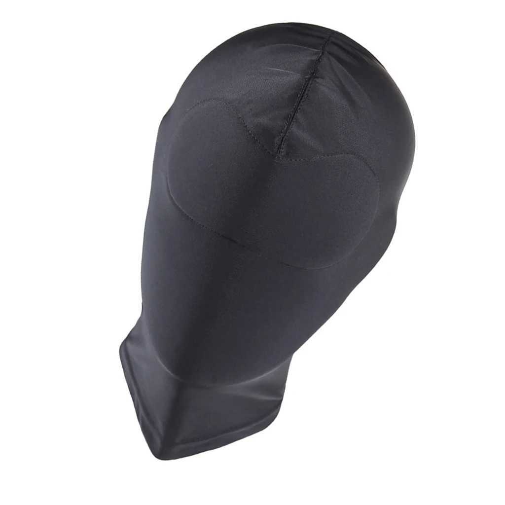 3pcsUnisex Breathable Black Full Face Cover Spandex Zentai Costume Mask Hoods black cool man woman face maskXJ241209