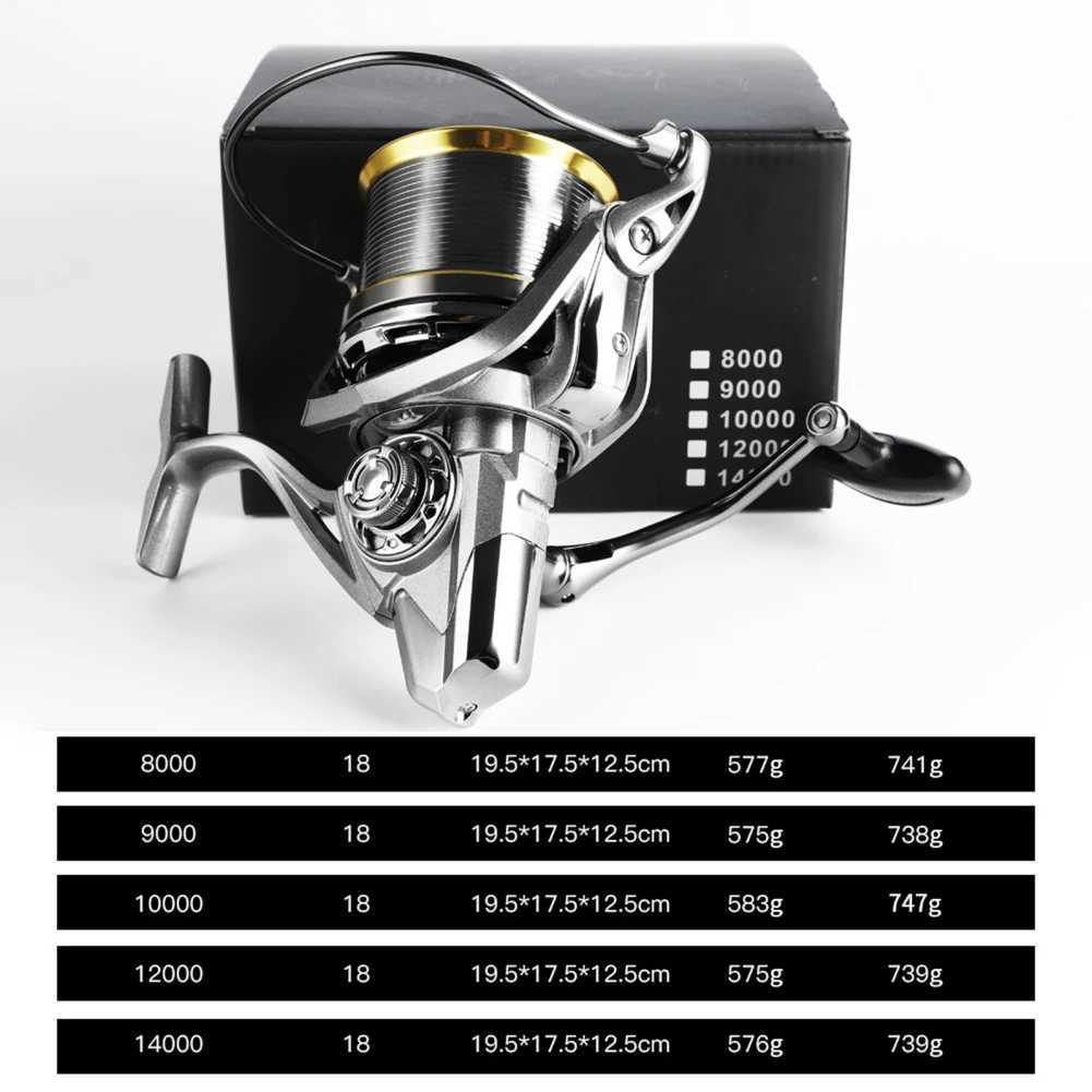 Spinning Reel 17+1BB Bearings 4.8 1 Gear Ratio With 18KG Braking Force 8000-14000 Wire Cup For Outdoor FishingXJ241209