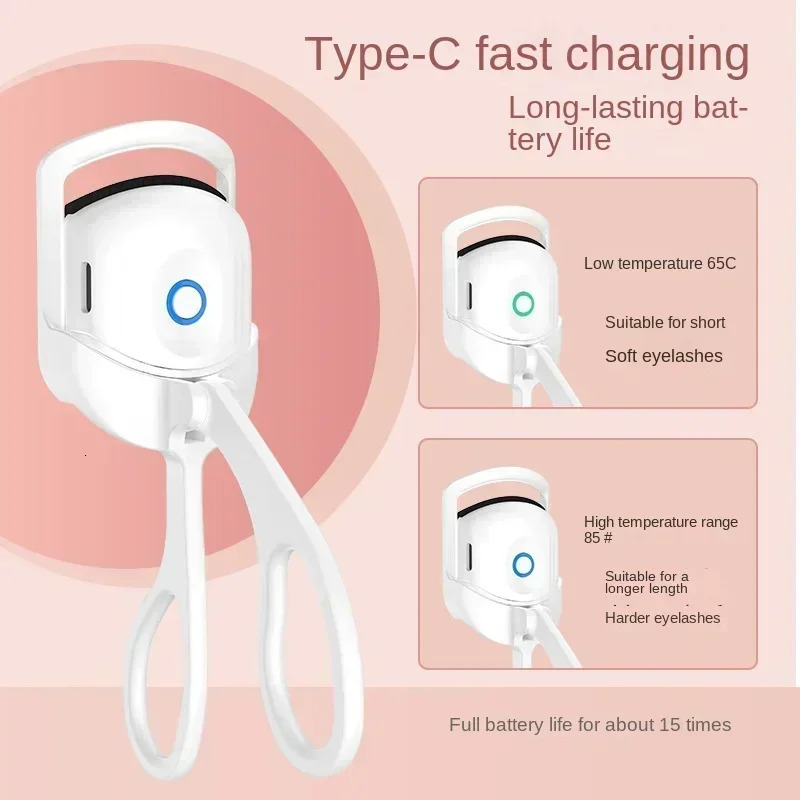 Electric Eyelash Curler USB Charging Model Fast Heating Portable Eye Lash Perm Shaping and Lasting Curling Thermal Eyelash Clip 241209