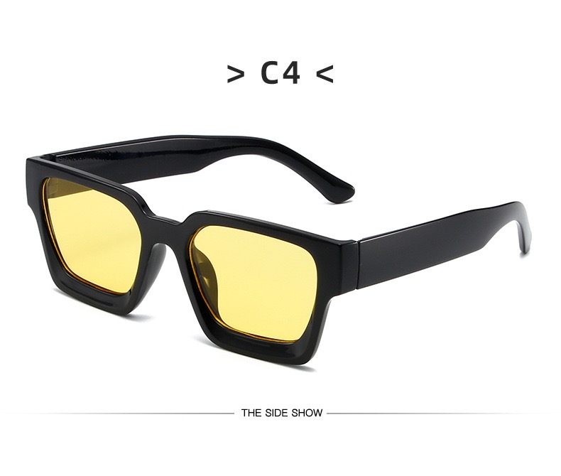 Fashion women's square frame full rim glasses personalised plastic minimalist glasses simple design glasses for travelling for photos