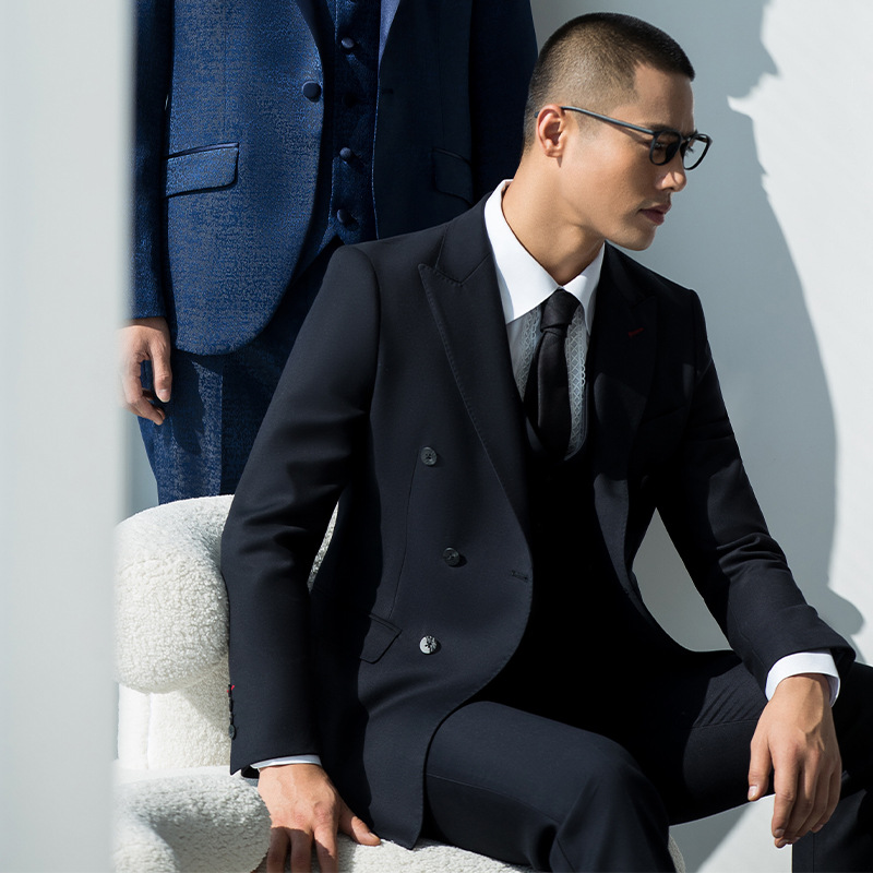 G628 High-end men's suits autumn groom casual suits three-piece slim banquet dress