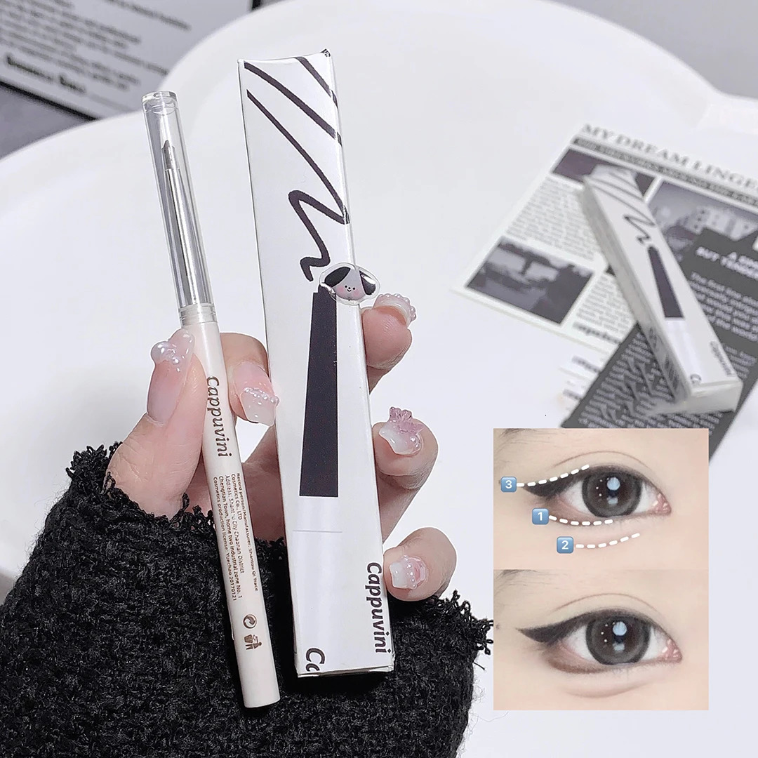 Waterproof Ultra-slim Eyeliner Gel Pencil Soft High Pigment Professional Silky Matte Eyelid Liner Crayon Makeup Tool Cosmetics 241209