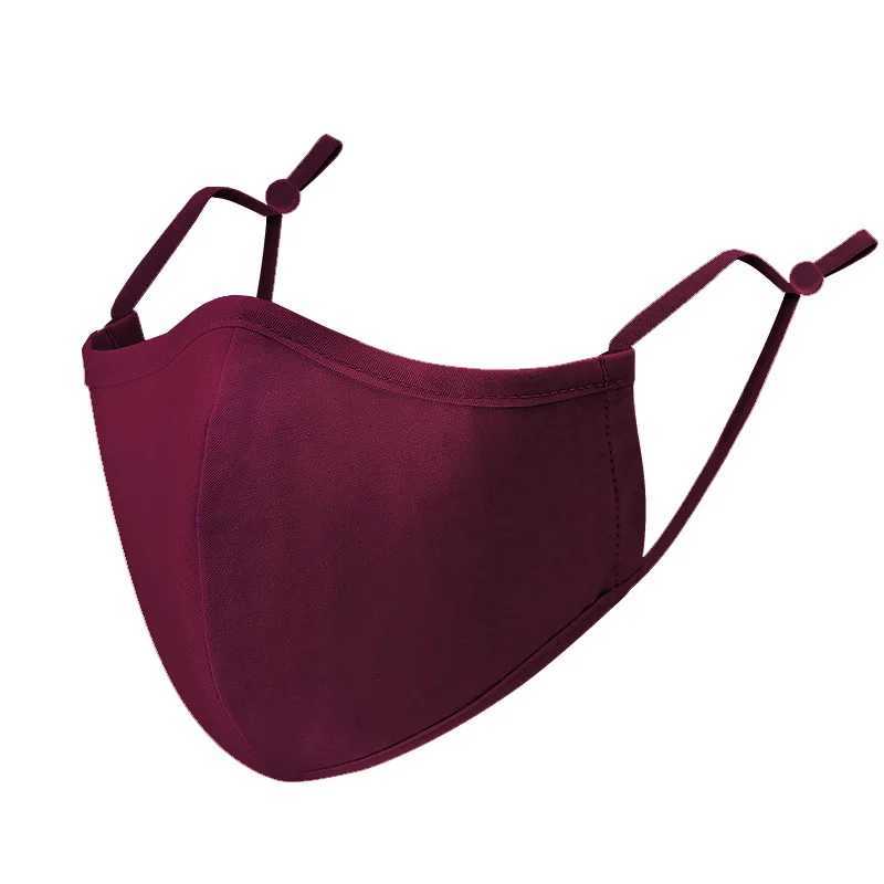 3pcsCotton Solid Color Mask Pink Black Reusable Mouth Face Mask Anti Dust Unisex Windproof Mouth Mask Fabric Filter Masks WashableXJ241209