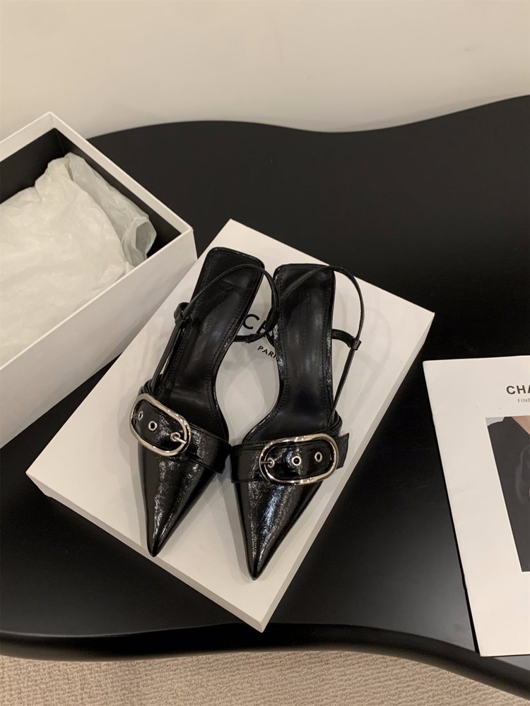 2025 free shipping high-heeled shoes designer dress shoes for womens Pointed single shoe black begei sliver brown Fashionable and versatile