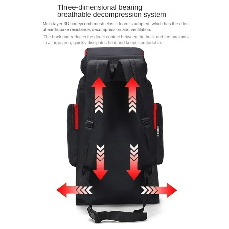 70L Travel Backpacks Outdoor Unisex Camping Men Tactics Sports Mountaineering Fishing Water proof 241209