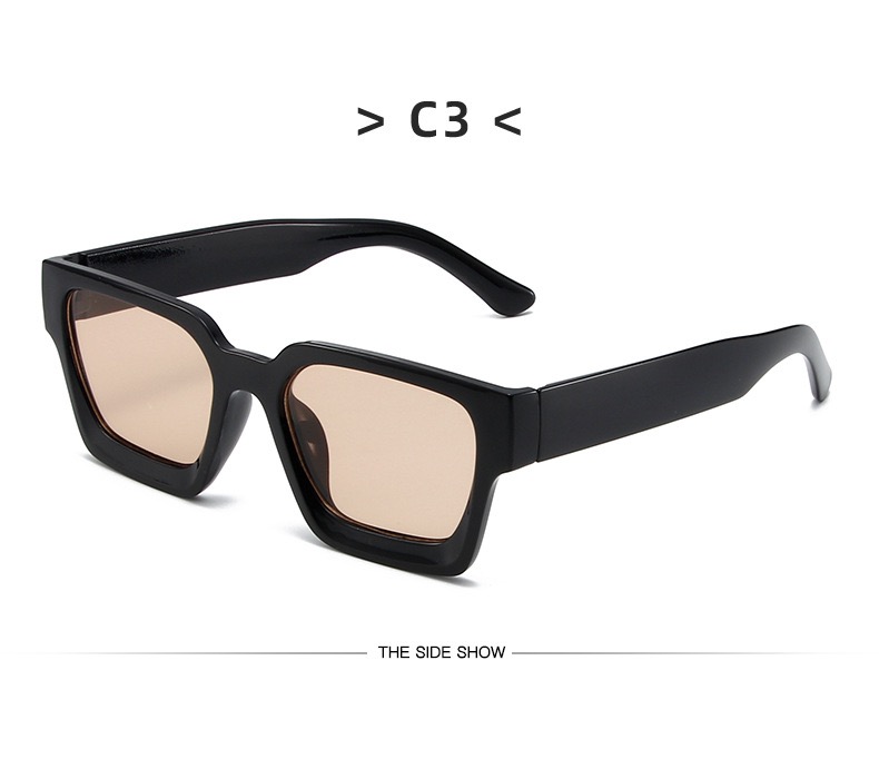 Fashion women's square frame full rim glasses personalised plastic minimalist glasses simple design glasses for travelling for photos