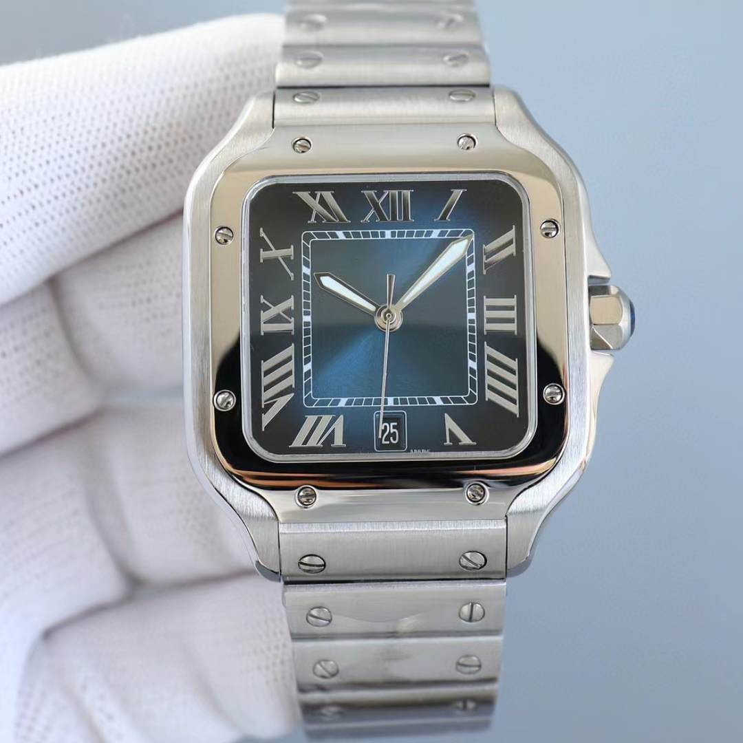 Mens WSSA0018 40MM35MM Automatic nical Movement Made Of Premium Stainless Steel Blue Watches Needle Waterproof Wristwatch