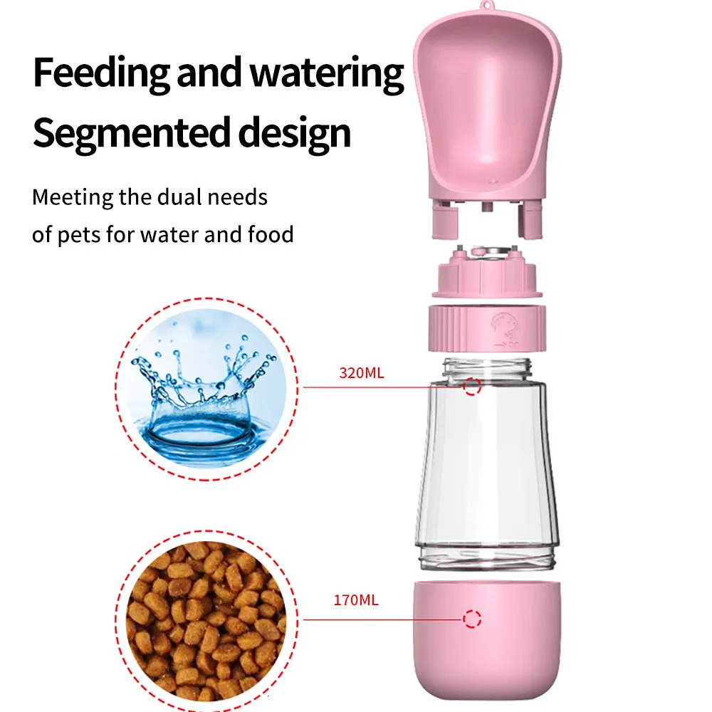 Portable Dog Water Bottle for Small Big Dogs Bowl Outdoor Drinker Water Puppy Pet Travel Water Bottle Wailing Bowl Dog Supplies 241209