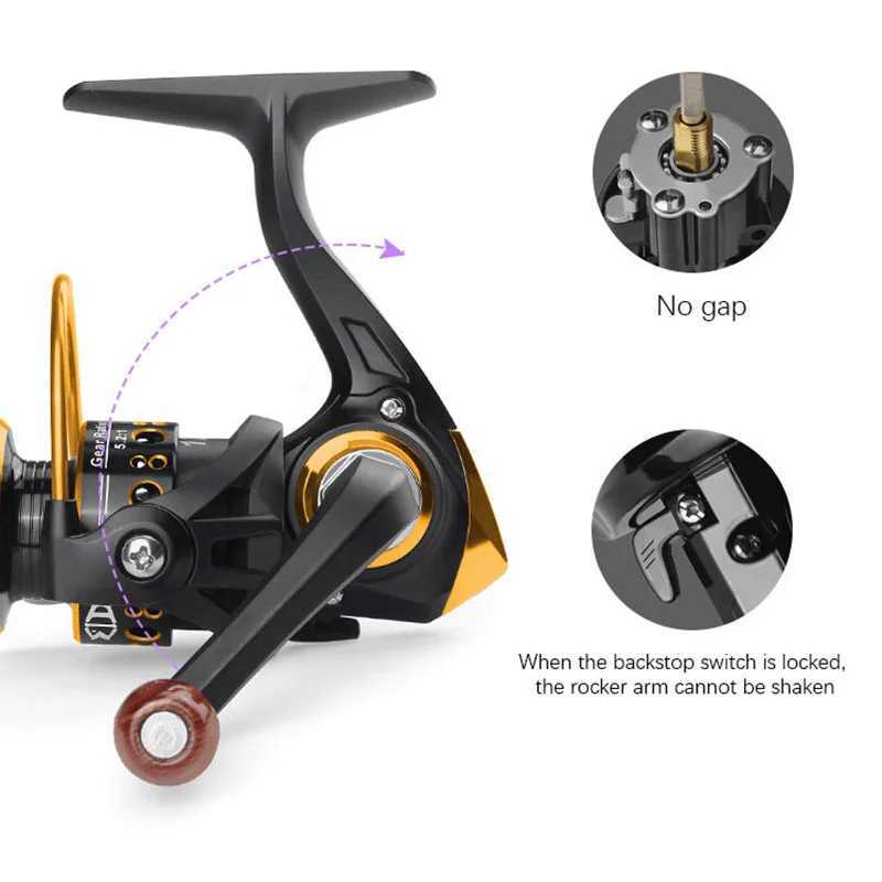 Mini Fishing Reel 500 Series Max Drag 5kg Lightweight Metal Coil Ice Fishing Lure Freshwater Fishing Spinning ReelXJ241209