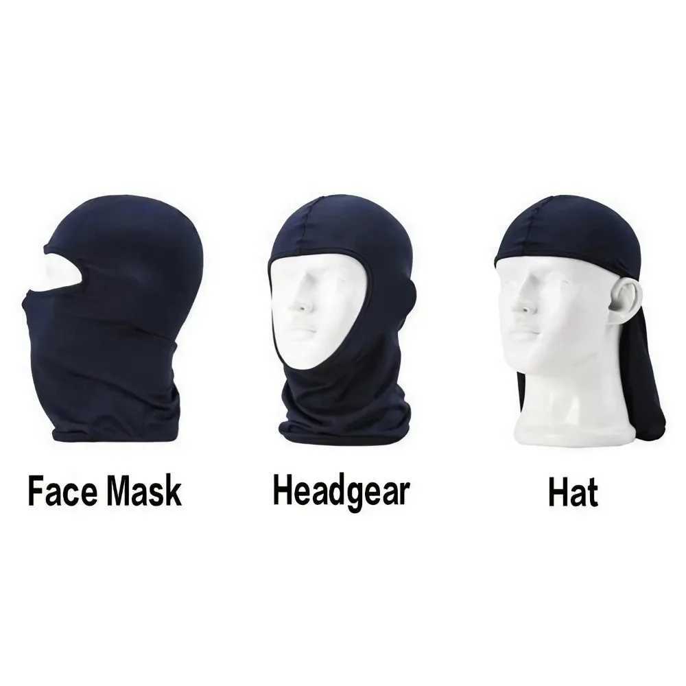 1PCS Outdoor Sports Balaclava Mask Windproof Full Face Mask Milk Silk Cotton Ninja Headgear Hat Riding Hiking Cycling CapXJ241209