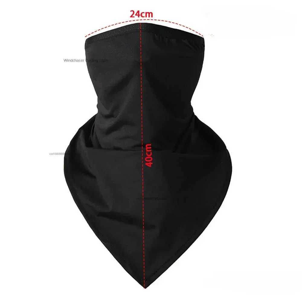 3pcsSun Protection Mask Balaclava Bicycle Motorcycle Face Cover Mask Men Ice Silk Cycling Spring Summer Triangular Hanging Ear MaskXJ241209