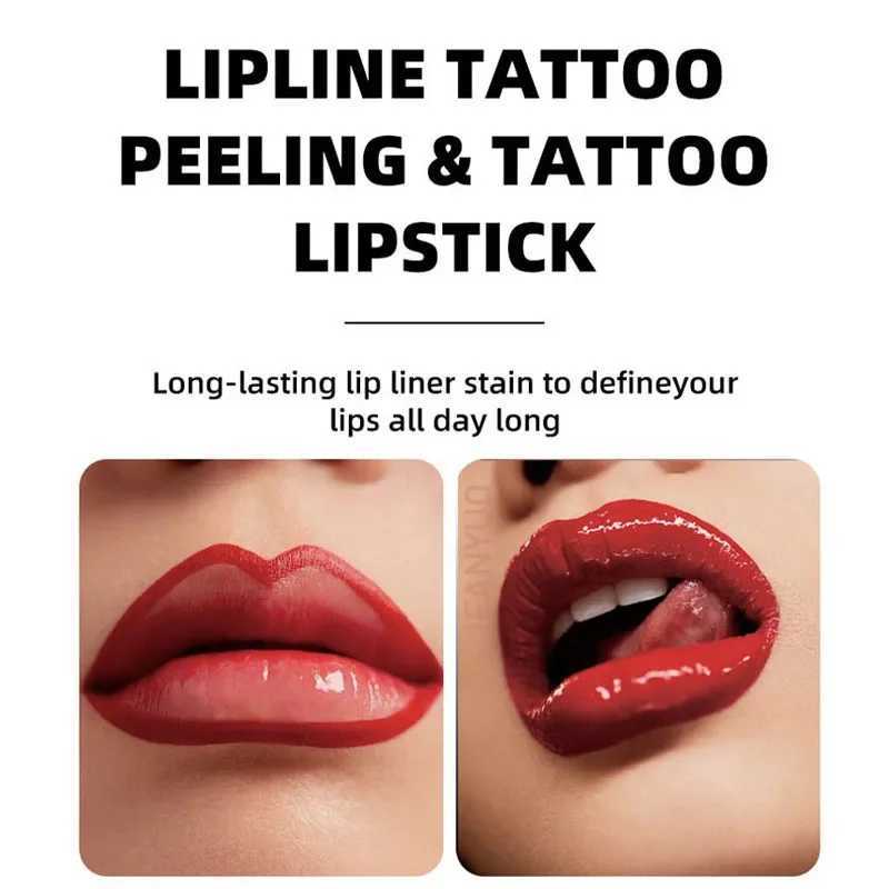12Colors Highly Pigmented Lip Liner Tattoo Lipstick Peel Off Lip Liner Waterproof Long Lasting Matte Lip Coutour Stain MakeupXJ241209