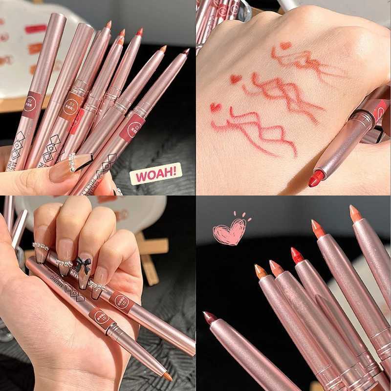 Matte Velvet Lip Liner Pencil Waterproof Long Lasting Lipsticks Red Contour Tint Lip Stick Natural Nude Blush Cosmetics MakeupXJ241209