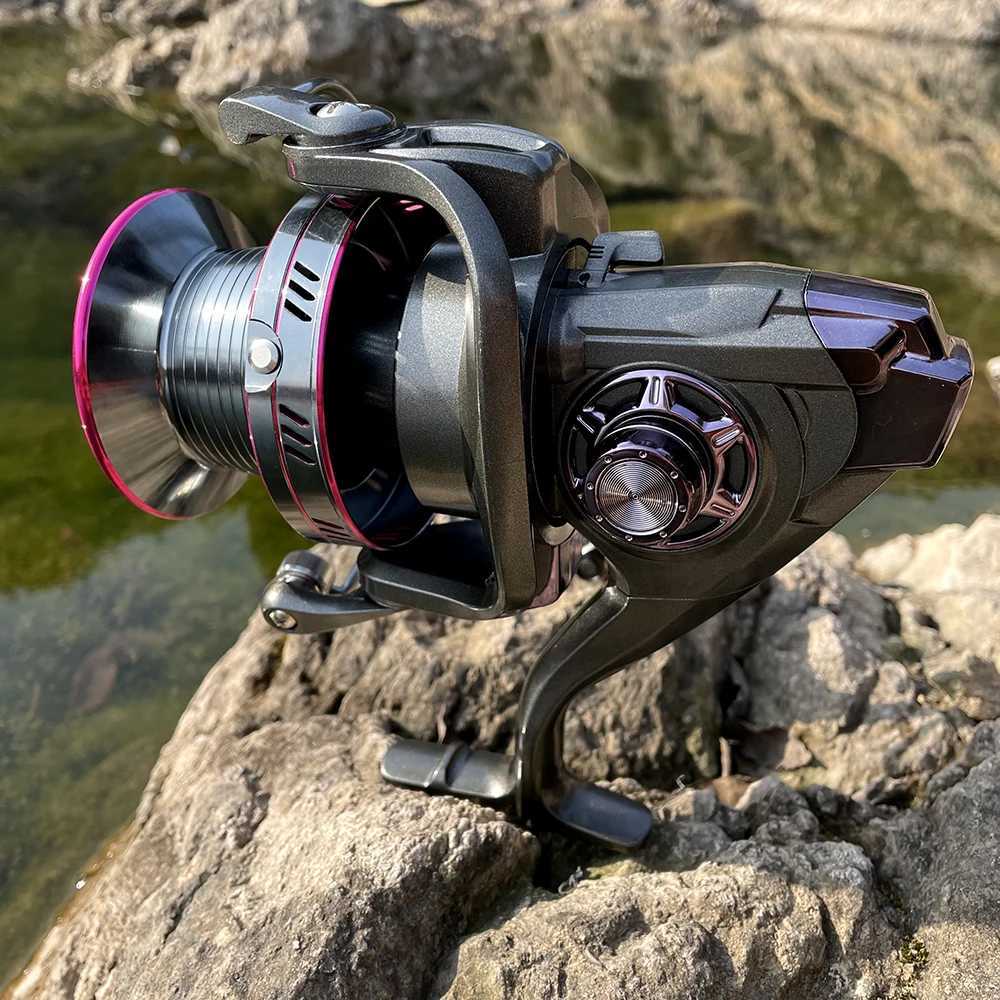 GHOTDA Spinning Fishing Reel with Large Spool Strong Body Saltwater Spinning Fishing Reel YO 9000 10000 12000XJ241209