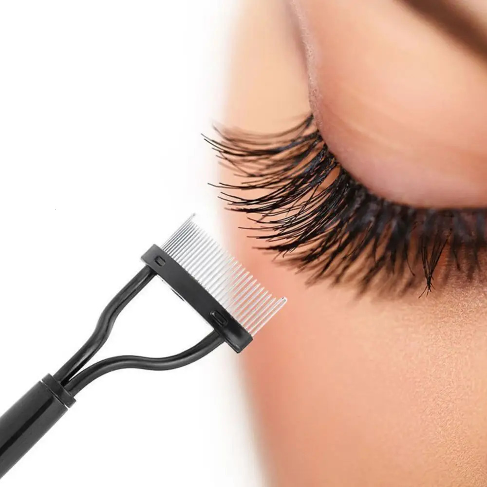 Eyelash Curler Steel Needle Eyelashes Extension Brush Comb Lash Separator Beauty Eyelash Curler Makeup Tool 241209