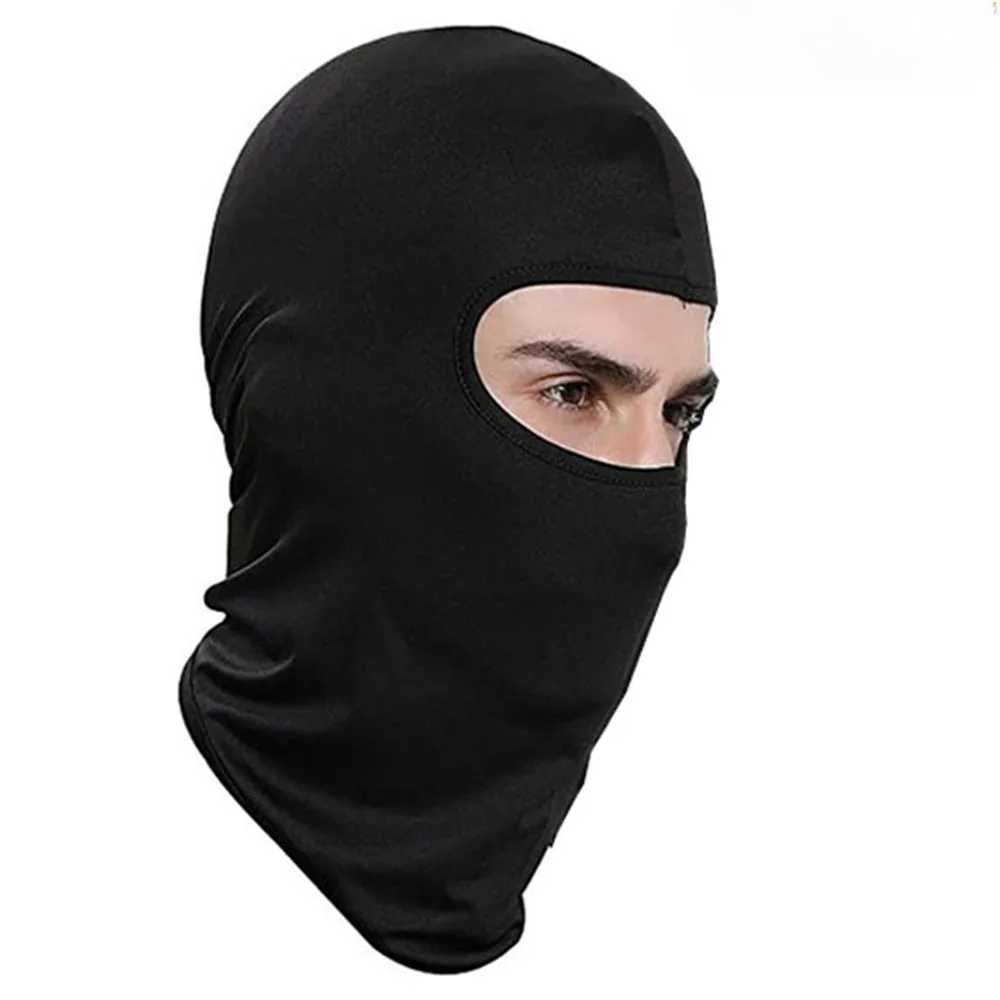1PCS Outdoor Sports Balaclava Mask Windproof Full Face Mask Milk Silk Cotton Ninja Headgear Hat Riding Hiking Cycling CapXJ241209