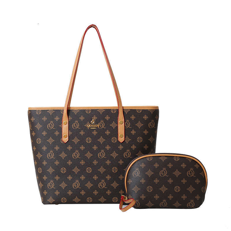 High end, light luxury, large women's fashionable and classic letter printed tote bag, designed with contrasting colors, shoulder bag