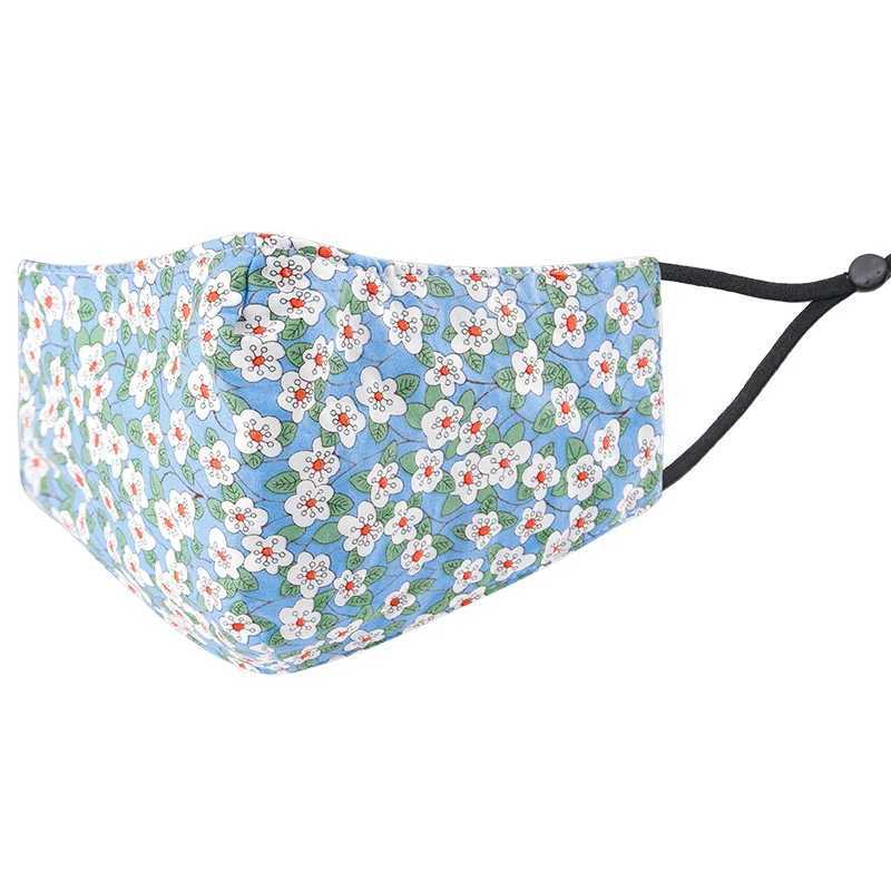 3pcsBreathable Flower Face Mask Fabric Mascarilla Outdoor Facemask Washable Reuse Face Mascarilla Reutilizable Mascara WholesaleXJ241209